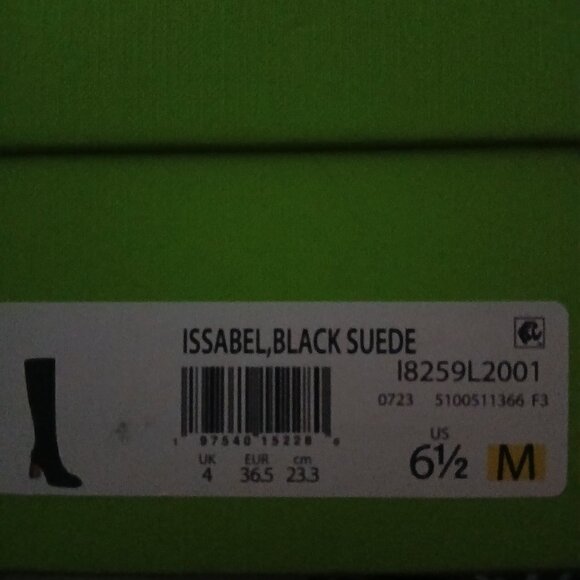 Sam Edelman Issabel Black Suede Boots 6.5M NWT - Picture 2 of 3